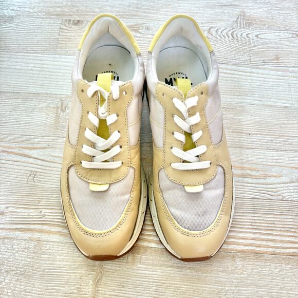 Madewell Kickoff Trainer Sneakers in Ripstop Nylon and Leather | Butter Yellow 8 - Picture 3 of 8